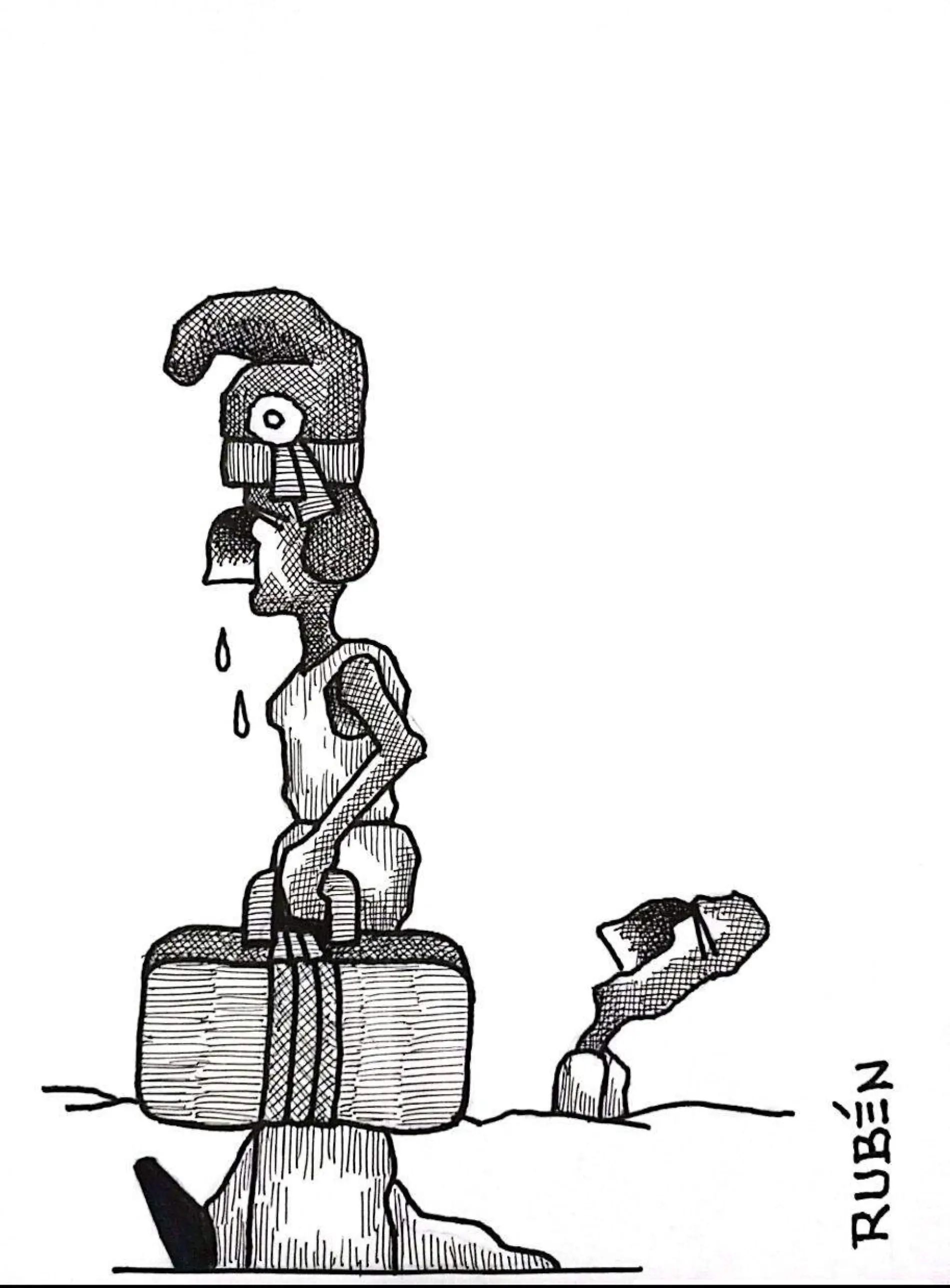 cartón RUBEN ''ADIOS'' 